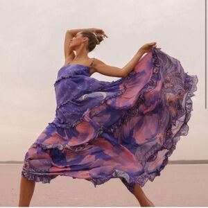 Spell and the gypsy collective luna strappy maxi purple NWT size medium